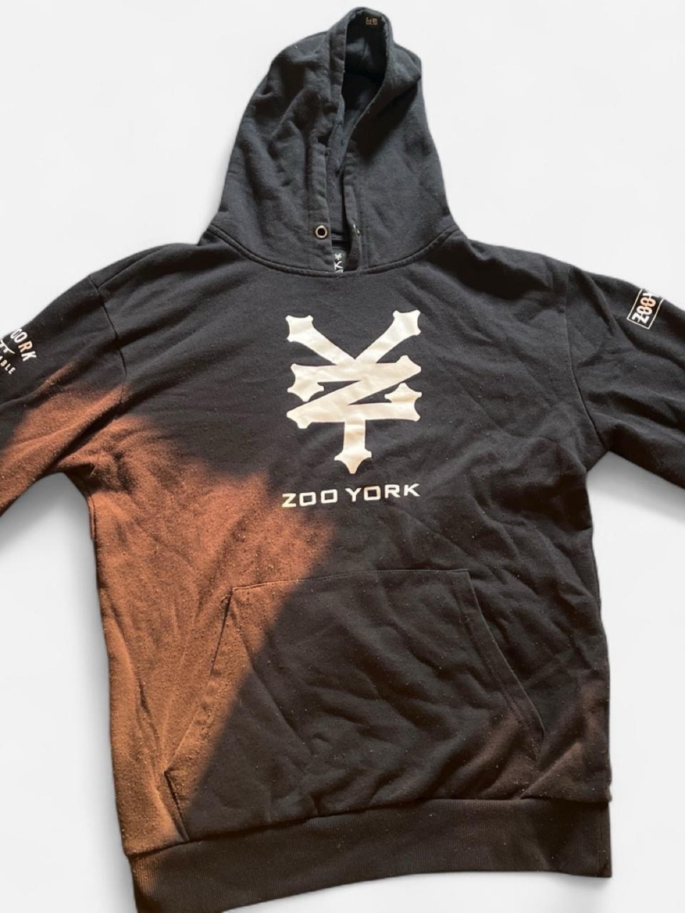 Zoo York Black Hoodie with White Logo - Men's Crewneck Pullover